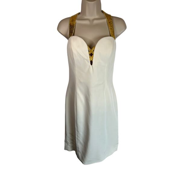 Niteline by Della Roufogali Beaded Halter Dress Vintage Cocktail 8 - Picture 4 of 14